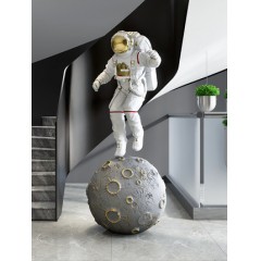 创意宇航员雕塑摆件大型落地商场酒店门口大号太空人迎宾软装饰品